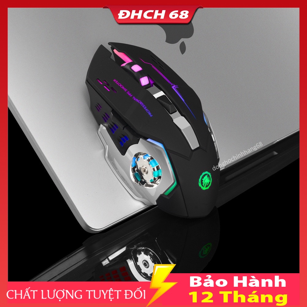 Chuột Gaming Không Dây T28 Dành Cho Game Thủ Có Đèn LED Click Không Tiếng Ồn Chơi Game Cực Đã LED Bảo Hành 12 Tháng