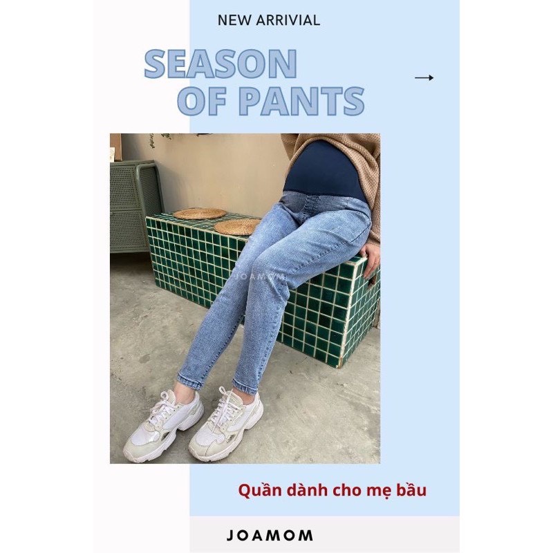 Quần jean bầu cao cấp có đáp bụng và chun chỉnh(S-3Xl)