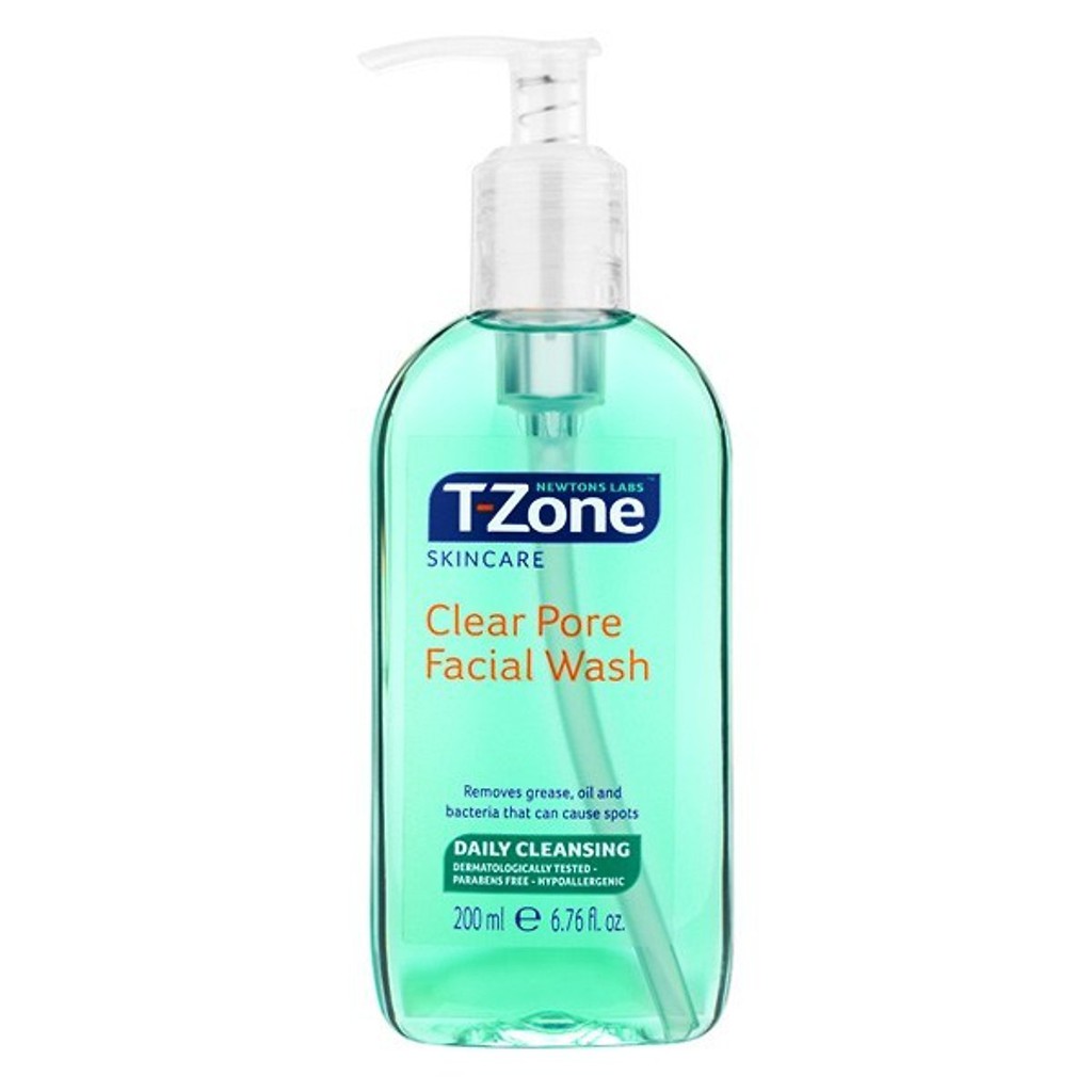 Gel Rửa Mặt Newtons Labs T-Zone Clear Pore Facial Wash Làm Sạch Sâu Kháng Khuẩn Tinh Chất Tràm Trà 200ml
