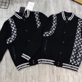  Áo khoác bomber LV phối dọc siêu hot 