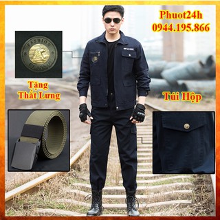 [Tặng THẮT LƯNG] Bộ Quần Áo Lính ARMY Túi Hộp Quần Áo Chiến Thuật