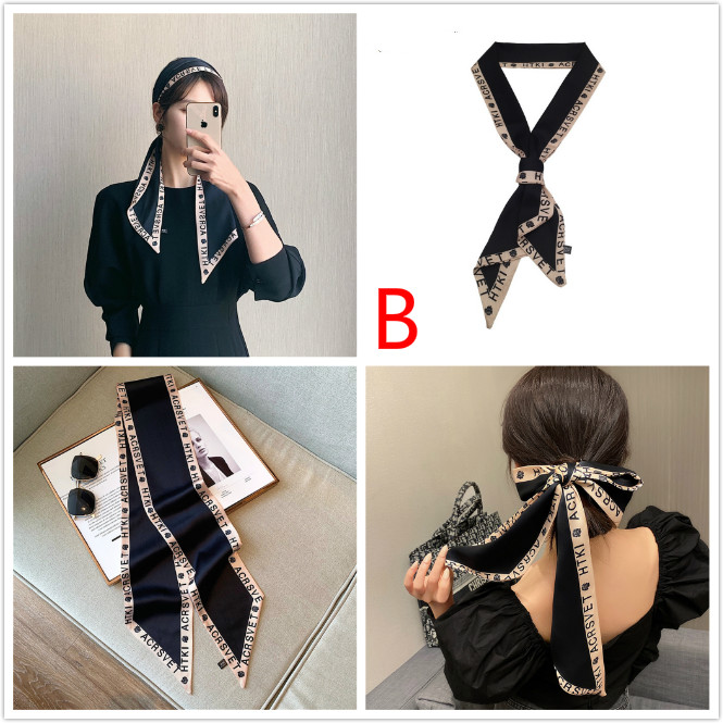 Băng đô màu trơn in chữ phong cách retro cổ điển Hàn Quốc cho nữ