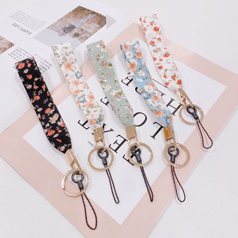 Mobile Ốp Điện Thoại Họa Tiết Hoa Kèm Dây Đeo Phong Cách Nhật Hàn