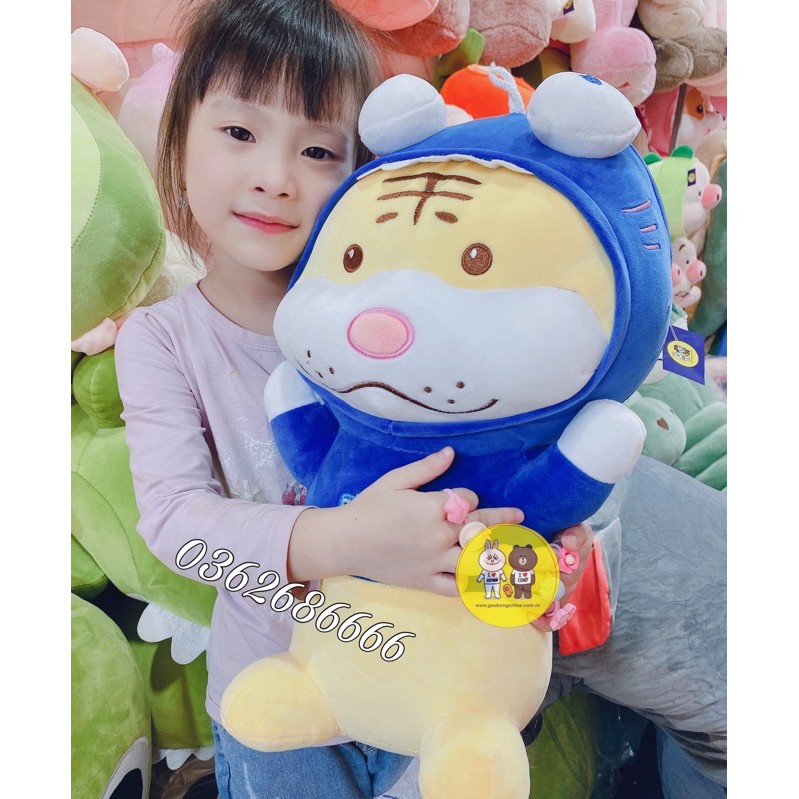 Gấu bông hổng hổ cosplay cá mập mắt lồi kích thước 45cm Xưởng gấu bông Việt Nam