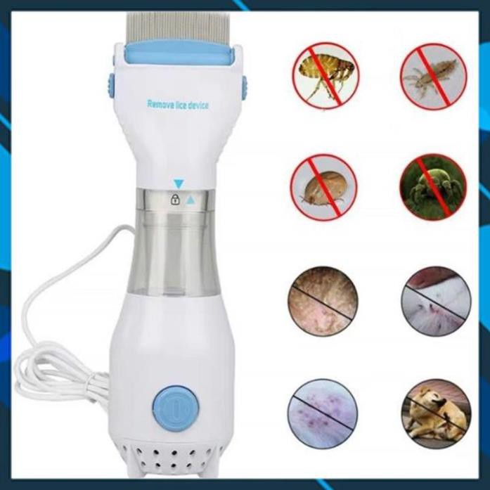 Lược Máy Chải Chấy Thông Minh Hút Chấy Bằng Từ Tính Thân Thiên Với Người Dùng Tặng Kèm 3 Túi Đựng