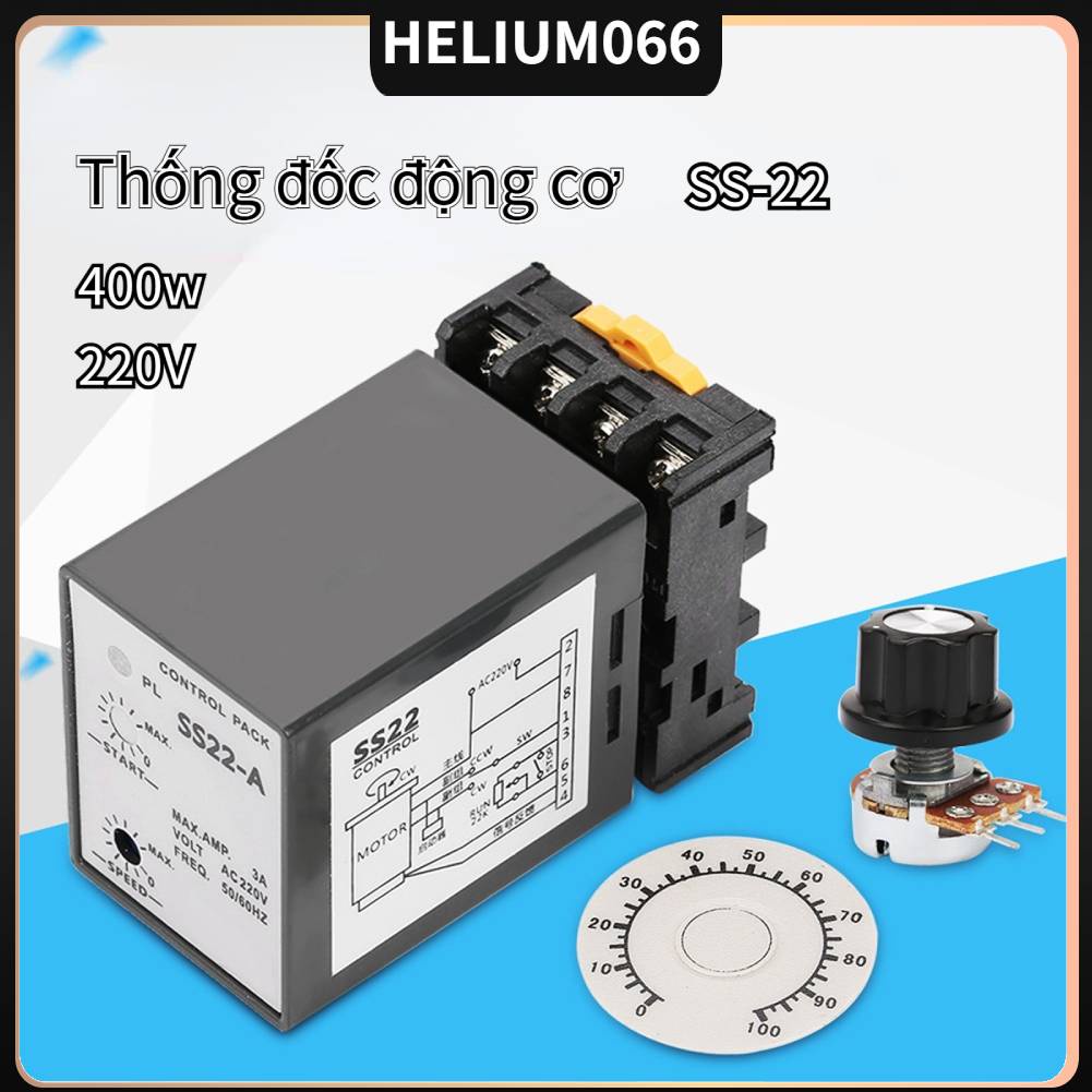 Bộ điều khiển tốc độ động cơ điện tử AC 220V SS-22 50/ 60Hz 90/ 1700RPM