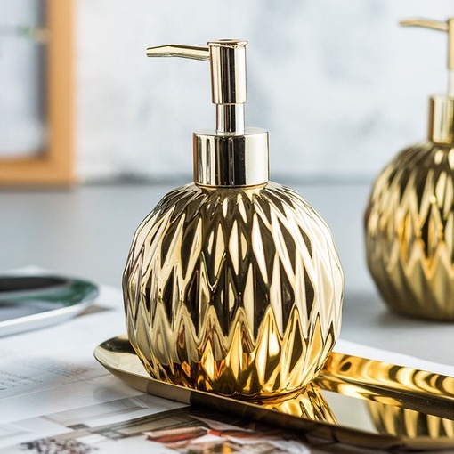 Bình Đựng Xà Phòng Nhà Tắm Chất Liệu Gốm Sứ Cao Cấp Phủ Bóng Dung Tích 400ml