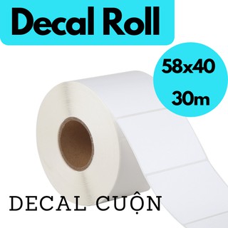 Decal giấy nhiệt 1 tem 58x40mm- Giấy in mã vạch- Tem cân điện tử