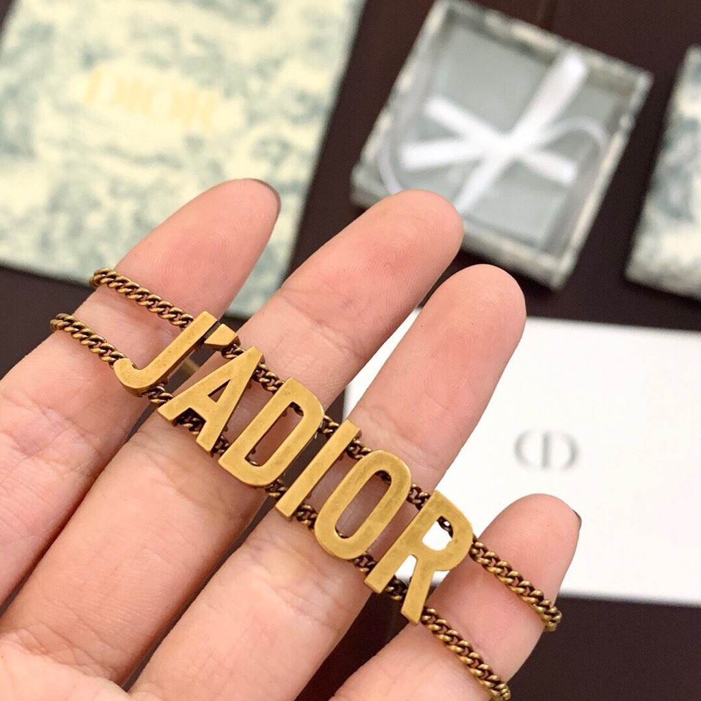 Vòng cổ bằng đồng mặt logo Jadior thời trang