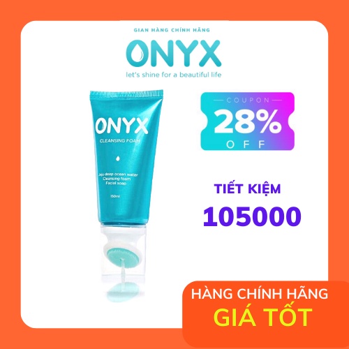 Sữa rửa mặt tạo bọt sạch sâu dành cho da dầu Cleasing Foam ONYX 150g giúp thông thoáng lỗ chân lông, ngăn ngừa mụn