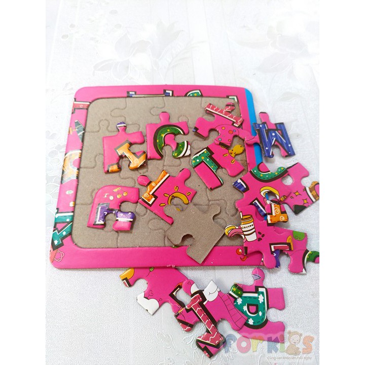 Đồ chơi xếp hình PUZZLE 9 mảnh. bộ 3 bảng ghép hình