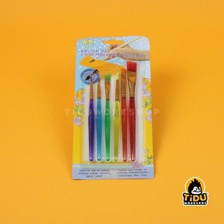 BỘ 6 CỌ CẦU VỒNG CÁN NHỰA TRONG SUỐT
