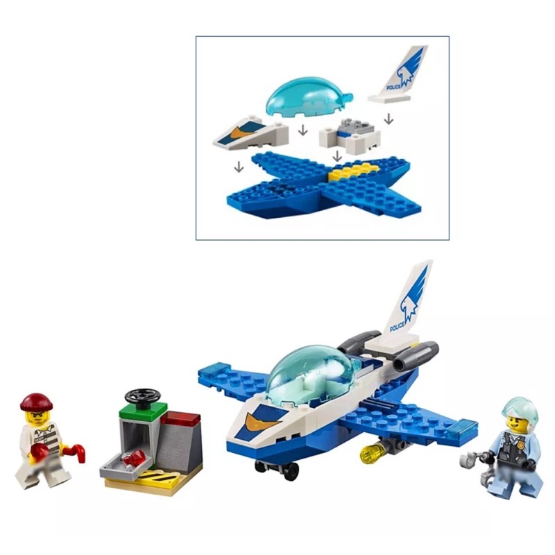 Lắp ráp City 11205 Máy bay cảnh sát 66pcs