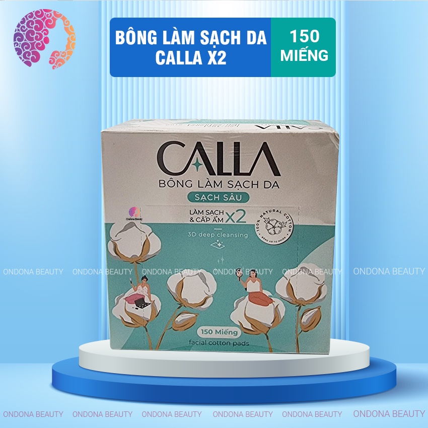 Bông tẩy trang làm sạch da Bông Bạch Tuyết Calla Sạch Sâu và Mềm Mịn (180Miếng/túi) - ONDONA BEAUTY
