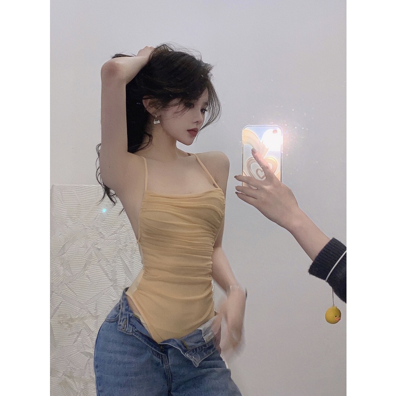 Cocory vn Bộ Bodysuit Hai Dây Dáng Ôm Thời Trang Gợi Cảm Cho Nữ | BigBuy360 - bigbuy360.vn
