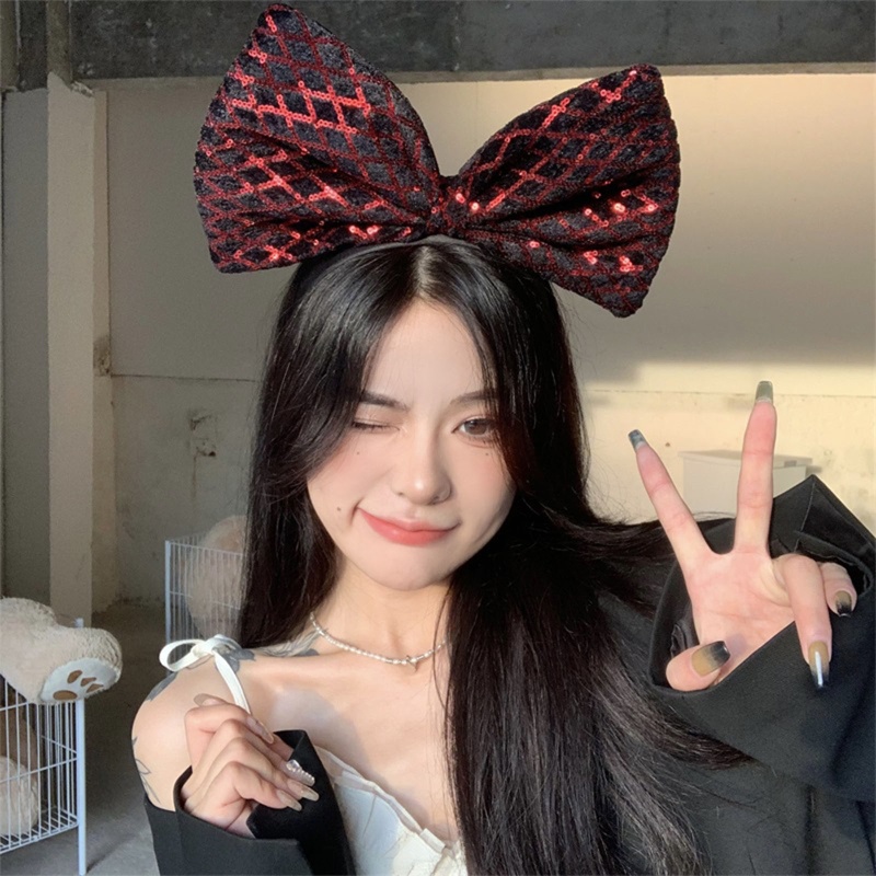 Nơ Cài Tóc Đính Kim Sa Lấp Lánh Dành Cho Nữ