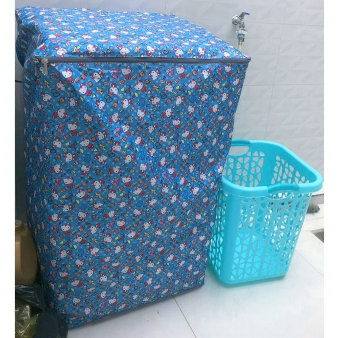 Áo trùm phủ máy giặt VẢI họa tiết CỰC DÀY,BỀN  từ 6-15kg