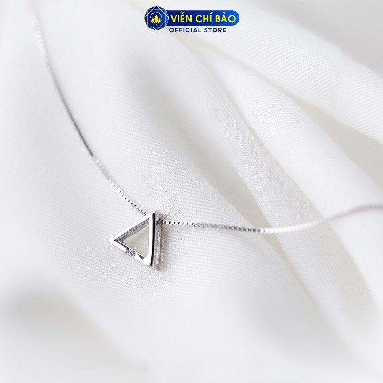 Dây chuyền bạc nữ Mặt tam giác chất liệu bạc 925 thời trang phụ kiện trang sức nữ Viễn Chí Bảo D400490