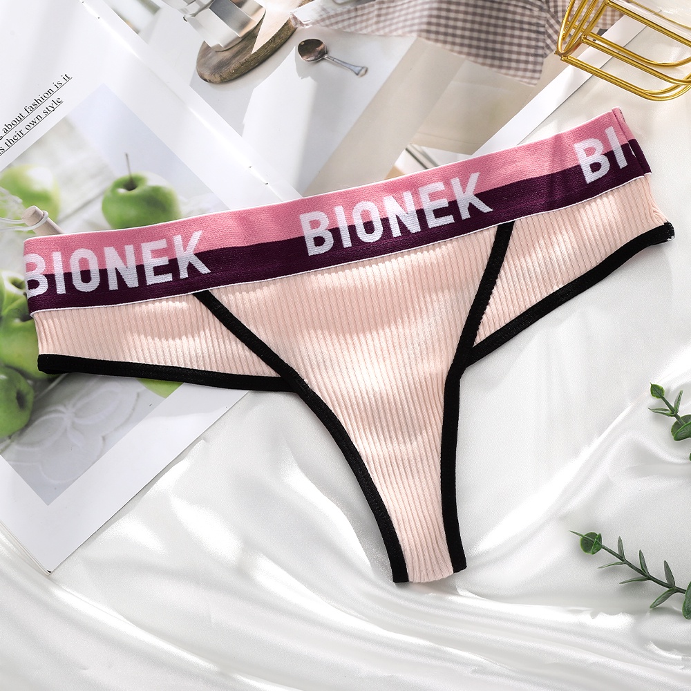 Quần Lót Levao Bằng Cotton Lưng Thấp In Chữ Gợi Cảm Cho Nữ