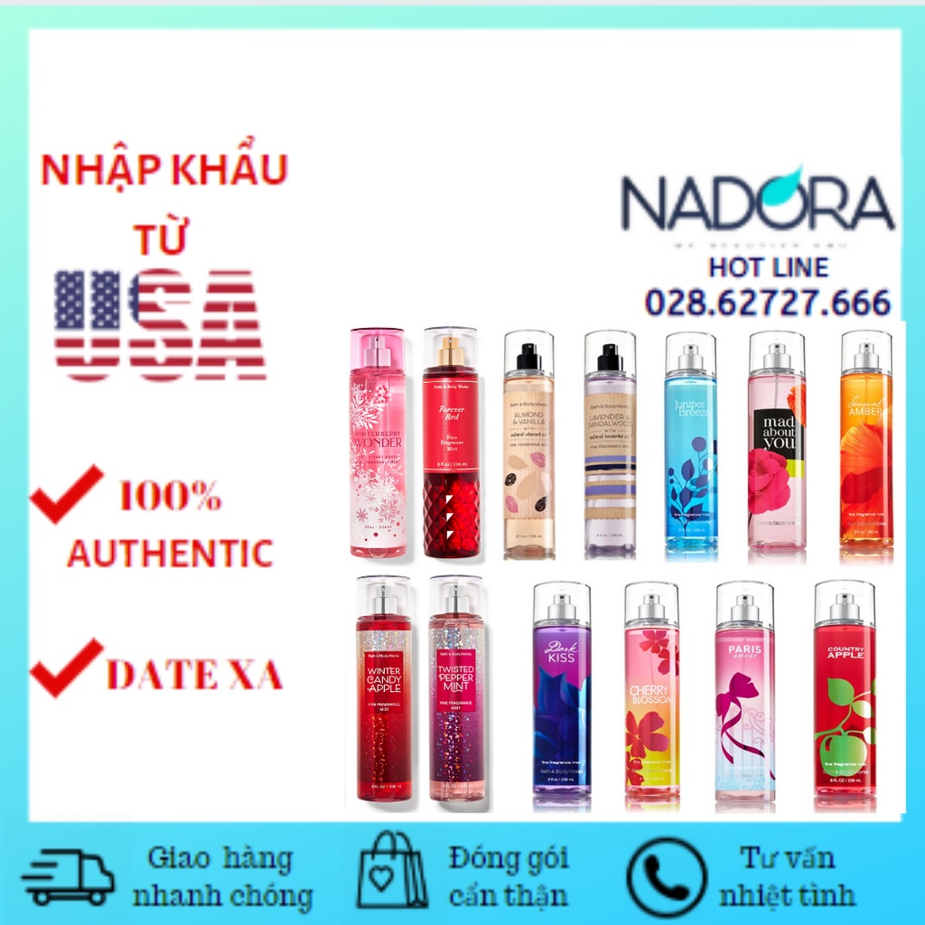 Xịt Thơm Toàn Thân Bath & Body Works Body Mist- 236ml