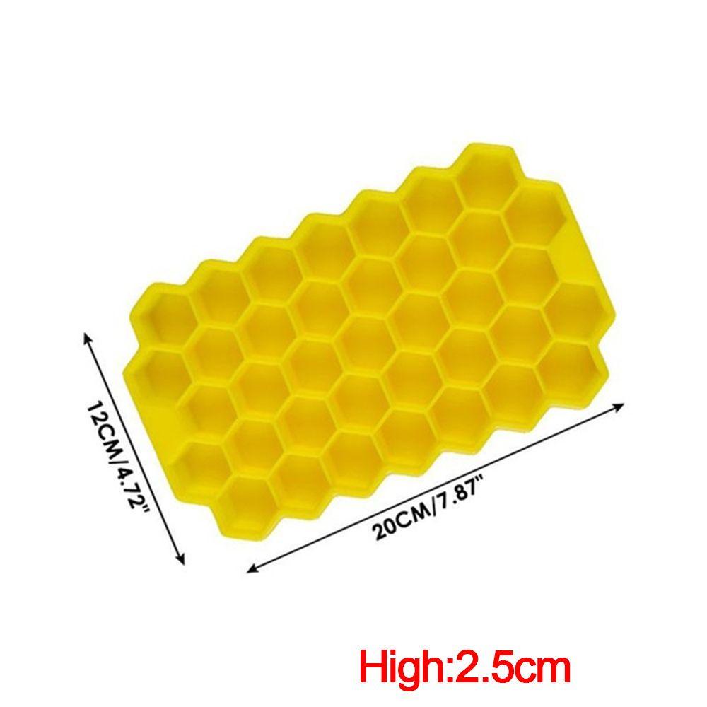 Khuôn Làm Đá Viên Bằng Silicone Hình Tổ Ong Có Nắp Tháo Rời Và Tái Sử Dụng
