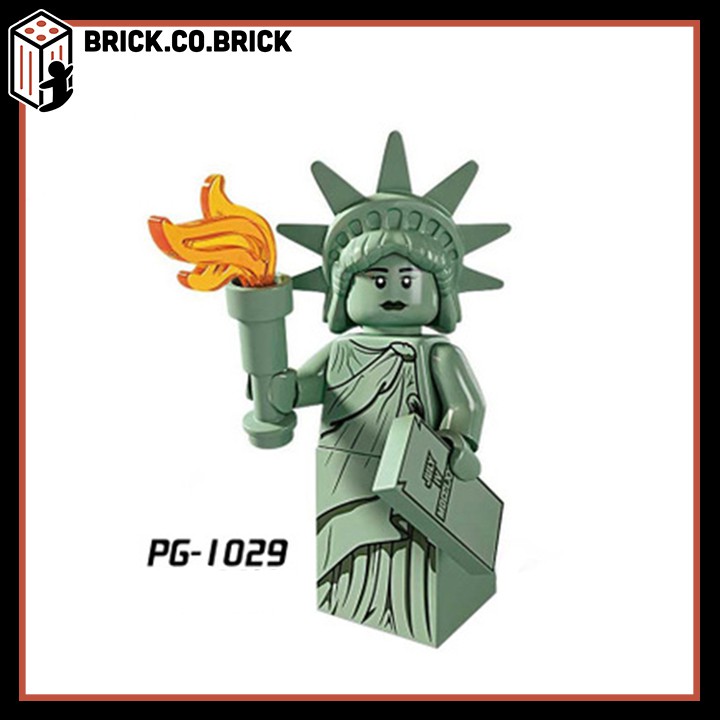 Non LEGO Nhân Vật Hóa Trang Kì Lân Tượng Nữ Thần Tự Do Medusa Đồ Chơi Lắp Ráp Mô Hình Minifigure PG8061