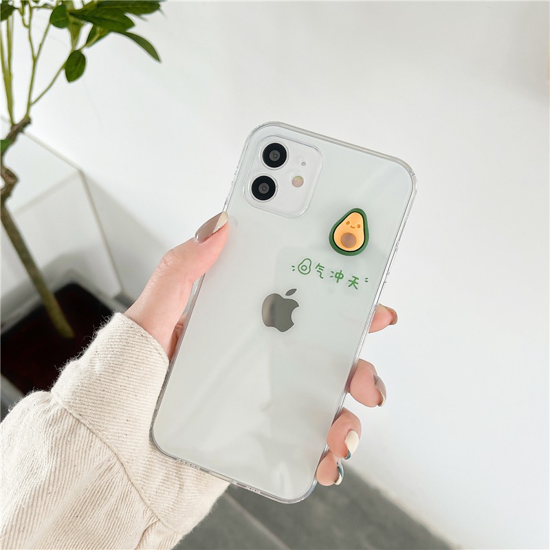 Ốp lưng iphone trong cạnh hình vuông bơ đào 6plus/6/6splus/7/7plus/8/8plus/x/xr/xs/11/12/pro/max/plus/promax-Awifi B3-13 | BigBuy360 - bigbuy360.vn