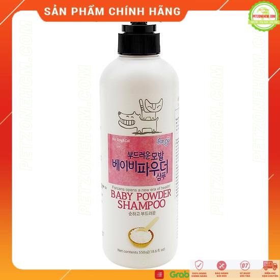 Sữa tắm cho chó con Forcans  FREESHIP Baby Powder  Forbis 550ml - Dầu gội dưỡng da và lông  cho chó con Hàn Quốc