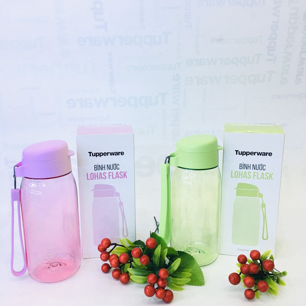 Bình nước chịu nhiệt Tupperware 550ml - Bình nước Lohas Flask làm detox, nước ép hoa quả, pha nước nóng trực tiếp