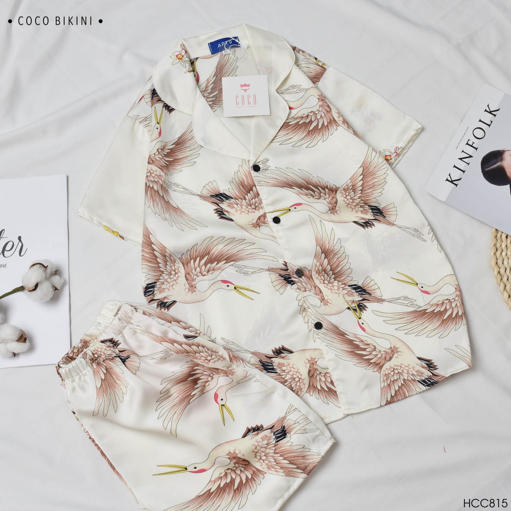 𝑪𝑶𝑪𝑶 𝑩𝑰𝑲𝑰𝑵𝑰 Bộ Đồ Ngủ - Đồ Mặc Nhà Satin ( HCC815 ) | BigBuy360 - bigbuy360.vn