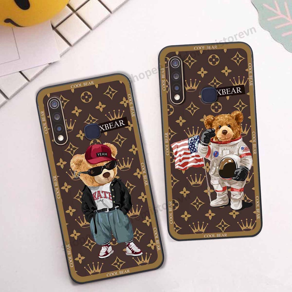 Ốp Vivo Y19 / U3 cool cat dor@emon, cute bear, thương hiệu phong cách ốp lưng cao cấp