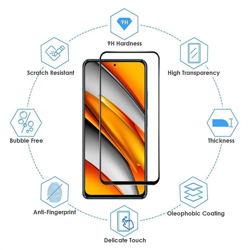 Kính Cường Lực Bảo Vệ Màn Hình 21D Cho Xiaomi Mi 11 Lite 5G NE 12 13 Lite 12T 11T 10T Pro