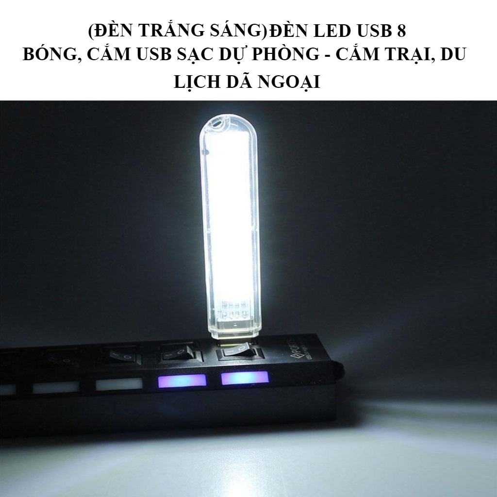 Đèn led cổng usb, Đèn usb siêu sáng, 24 bóng, 8 bóng NCDS77