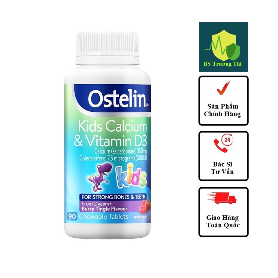 Kẹo Nhai Canxi Khủng long Ostelin Kids Calcium & Vitamin D3: Tăng hấp thu canxi, phát triển chiều cao - BS Tư vấn