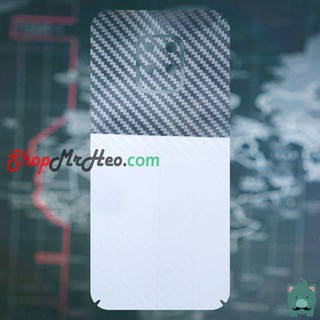 Skin Dán Mặt Sau Lưng Vân 3D Xiaomi Redmi 10X 4G - Redmi 10X 5G - Redmi 10x Pro 5G - Carbon, Hình hộp, Nhám, Vân Da