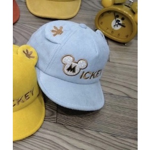 Nón cho bé (3 tháng - 18 tháng), mũ trẻ em MICKEY vải Nhung mịn đẹp (Ảnh thật)