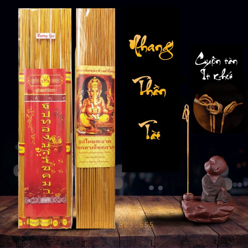 [ Combo 10 túi ] Hương Nhang Thần Tài Hương Sạch Ít Khói Cuộn Tàn Tài