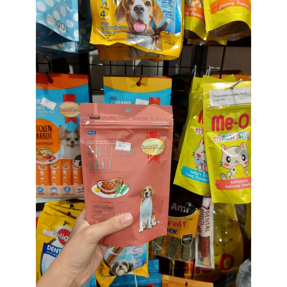 Bánh thưởng Smartheart huấn luyện cho chó giúp dưỡng lông,sạch răng, tiêu hóa - Gói 100g