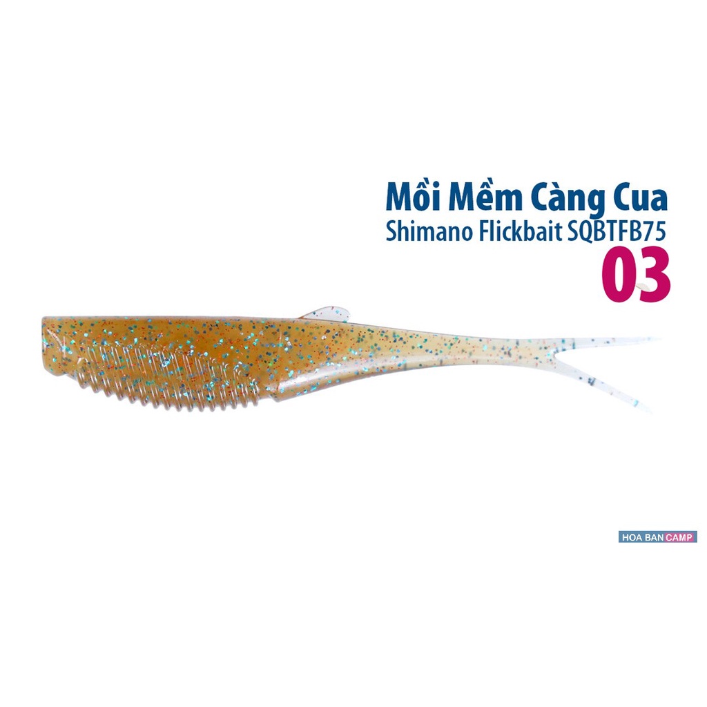 Mồi Mềm Shimano Flickbait SQBTFB75 (Càng Cua) | 7.5cm