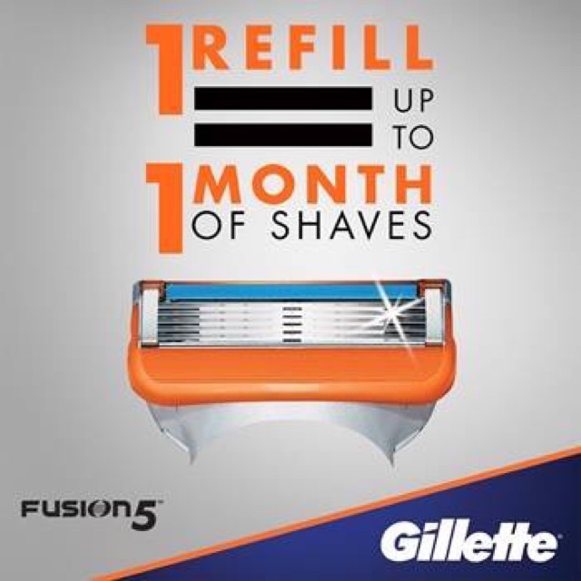 DAO CẠO RÂU GILLETTE FUSION 5+ (6 lưỡi thép) Hộp gồm 1 cán + 4 bộ lưỡi + hộp bảo vệ lưỡi