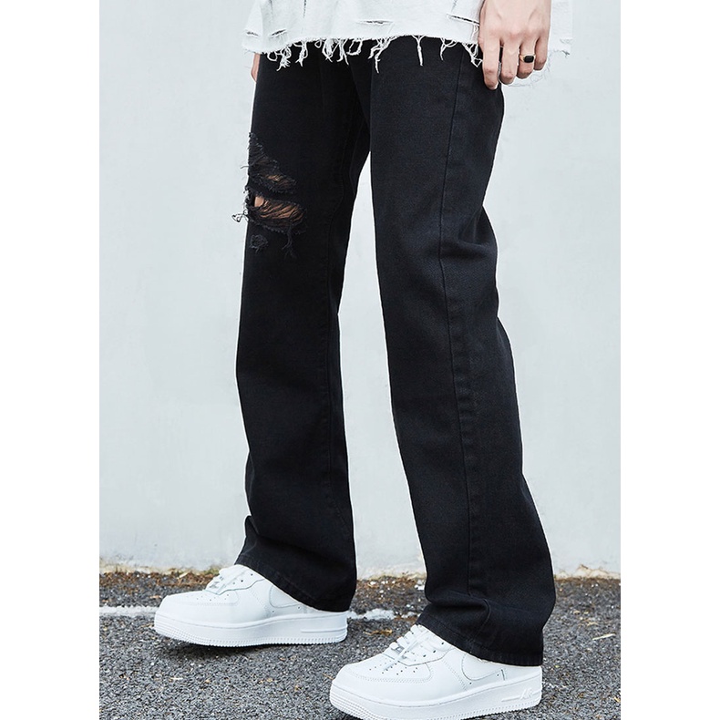 Quần Jean Rách Gối Ôngs Loe | Ripped Flared Jean | BigBuy360 - bigbuy360.vn