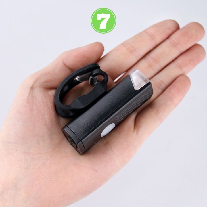 Đèn pin sạc siêu sáng + Đèn báo hiệu gắn đuôi xe đạp cổng sạc USB  nhiều chế độ sáng cho xe đạp