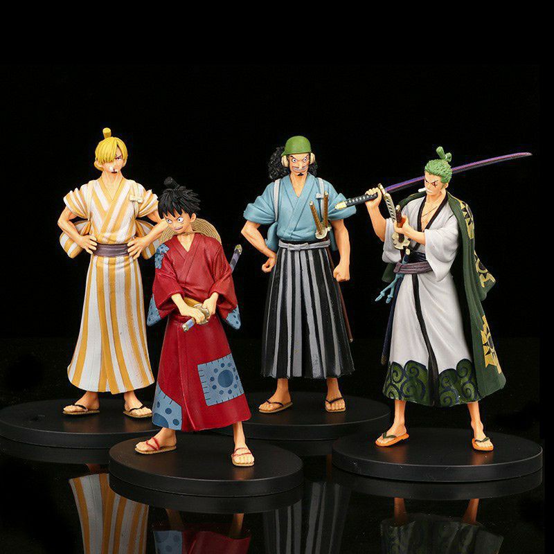 Mô hình figure One piece arc Wano quốc nhân vật Zoro Sanji Luffy Usopp Nami đồ chơi trang trí trưng bày độc đáo