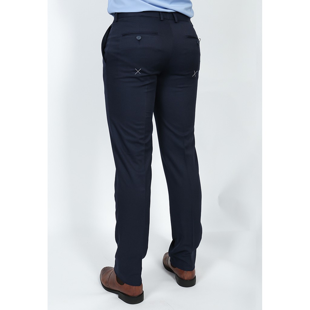 Quần tây nam Owen màu xanh sọc Slimfit - QS90897