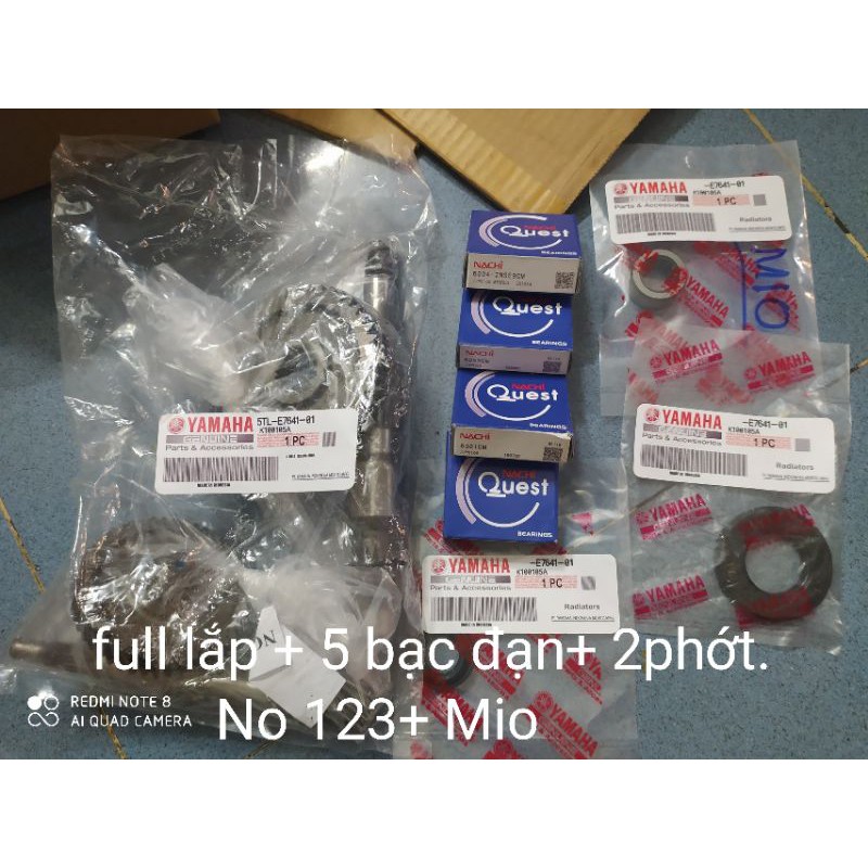 Bộ hộp số No 123_Mio Classic (Combo lắp + 5 bạc đạn +2 phớt )