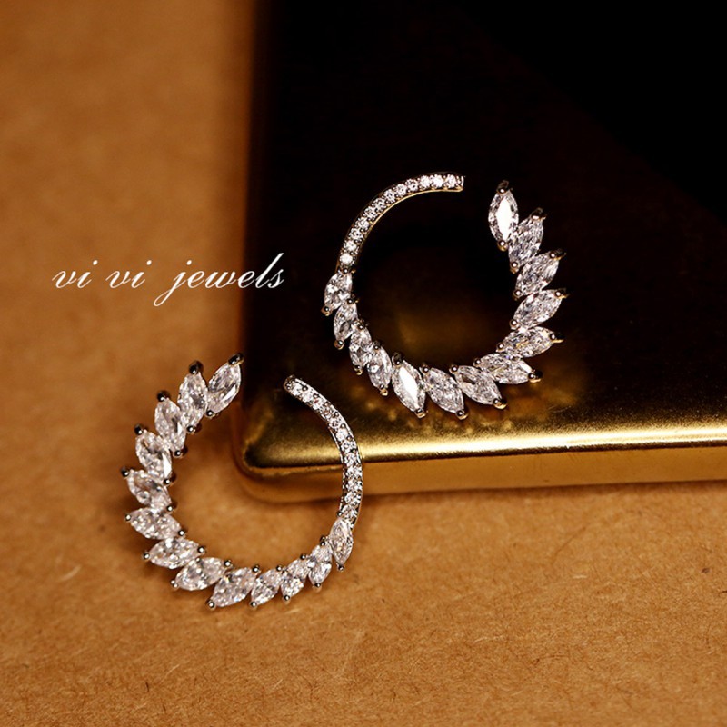 Đôi Khuyên Tai Đính Đá Thời Trang Cho Nữ