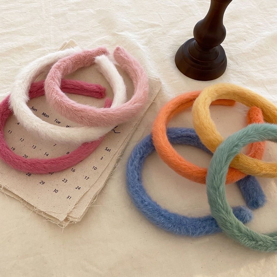 Cài Tóc Vải Cotton Mềm Mỏng Màu Kẹo Ngọt Đơn Giản Phong Cách Hàn Quốc Cho Nữ