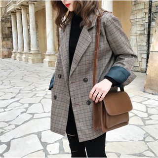 ÁO BLAZER KẺ CARO [CÓ ẢNH THẬT]