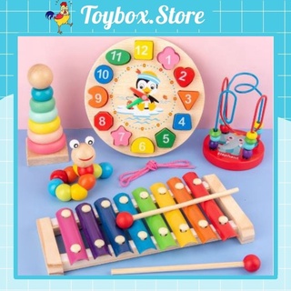 Đồ chơi gỗ thông minh phát triển tư duy cho bé set 6 món