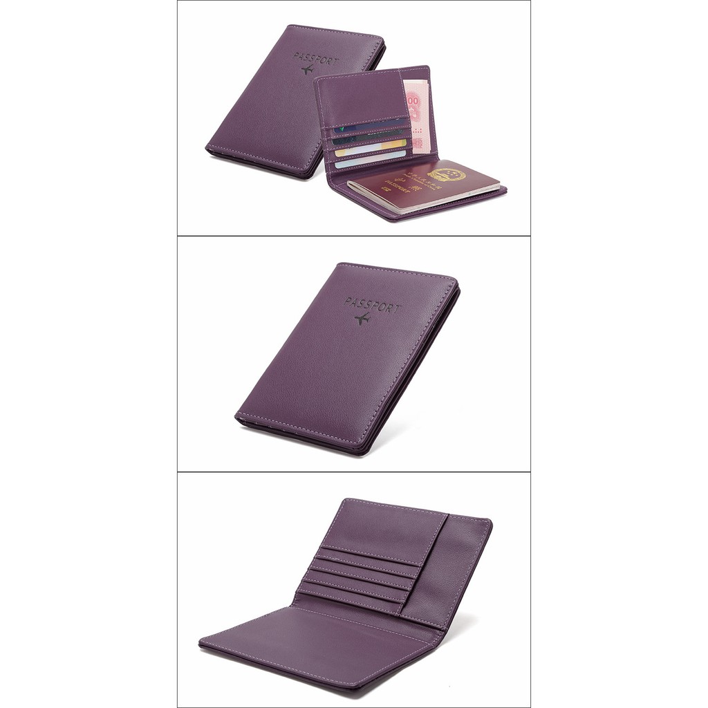 Ví Bảo Vệ Hộ Chiếu Và Thẻ Tín Dụng RFID Dành Cho Nam Và Nữ Giá Đỡ